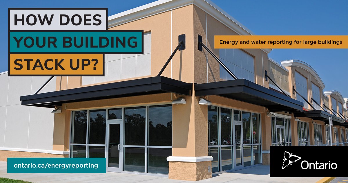 ONenergy's tweet photo. An Ontario regulation means building owners may need to report their building’s #energy and water use annually. https://t.co/2kw0jVz976 @TorontoComms | @REALPAC_News https://t.co/G9wQHkSf9d