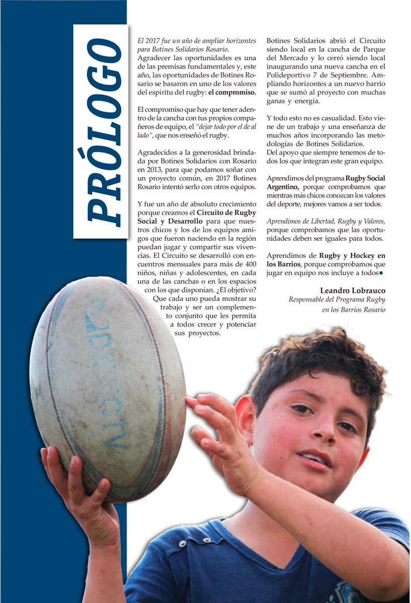 BotineSolidario's tweet photo. #BotinesSolidarios #LaRevista
@leandrolobrauco, director de la ONG en Rosario, escribió el prólogo en el Balance 2017.
Pedinos la revista online y conocé, en detalle, todo lo que tenés que saber de nuestro trabajo. https://t.co/6KppL20Czw
