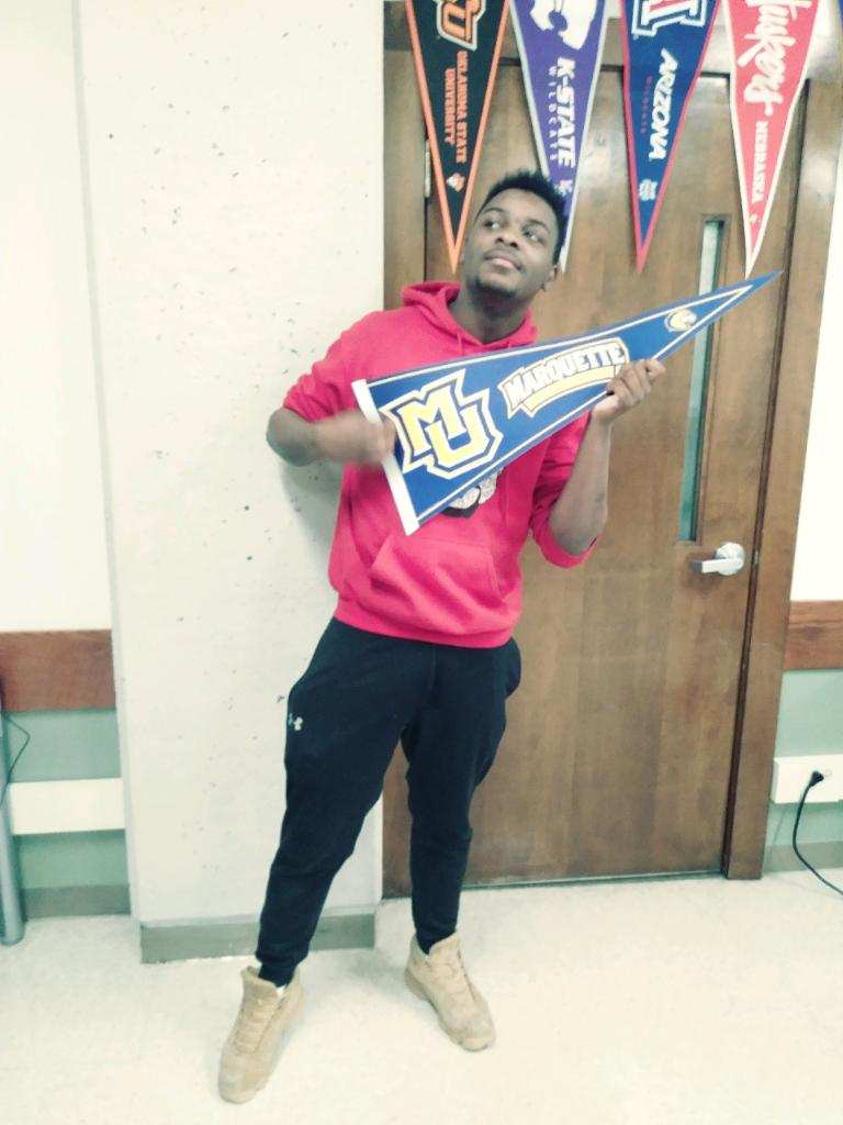 MPSCACC's tweet photo. Lionel is 1 of 2 Vincent HS seniors accepted to Marquette's EOP Program! With additional scholarships & aid, his entire education will be paid for. He's on his way to being the first in his family to go to college! @MPSVincentHS @MarquetteU @MPSGEFSCHOOLS #MUBound #MPSProud https://t.co/DkJuiJrPYz