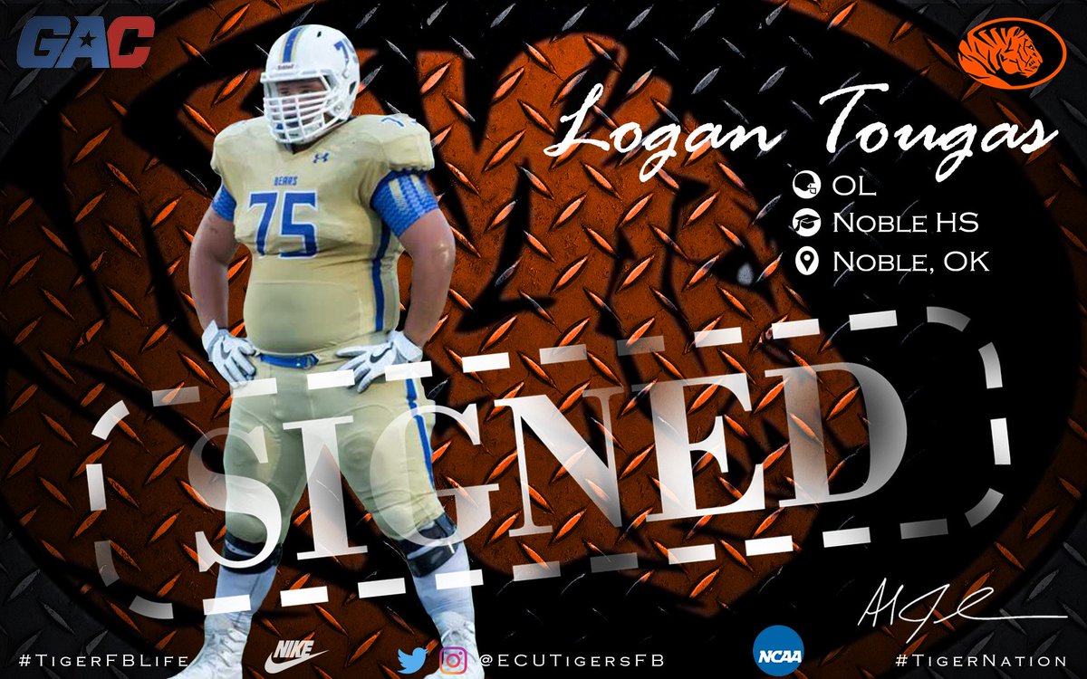 ECUTigersFB's tweet photo. Welcome, @TOUGATOUGA75, to #ECUTigersFB and #TigerNation! https://t.co/BuLSGl0lVS