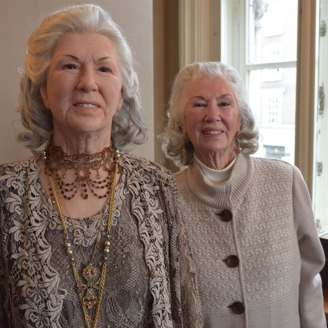 waxmuseumplus's tweet photo. We are very happy to honour our longtime friend Philomena Lynott with her very own waxwork to stand beside that of her son, Phil Lynott. She has been a strong supporter of our museum throughout the years and this tribute is a thank you to Philomena. https://t.co/DEKOMpkMv7 https://t.co/fwFWJyCpGW
