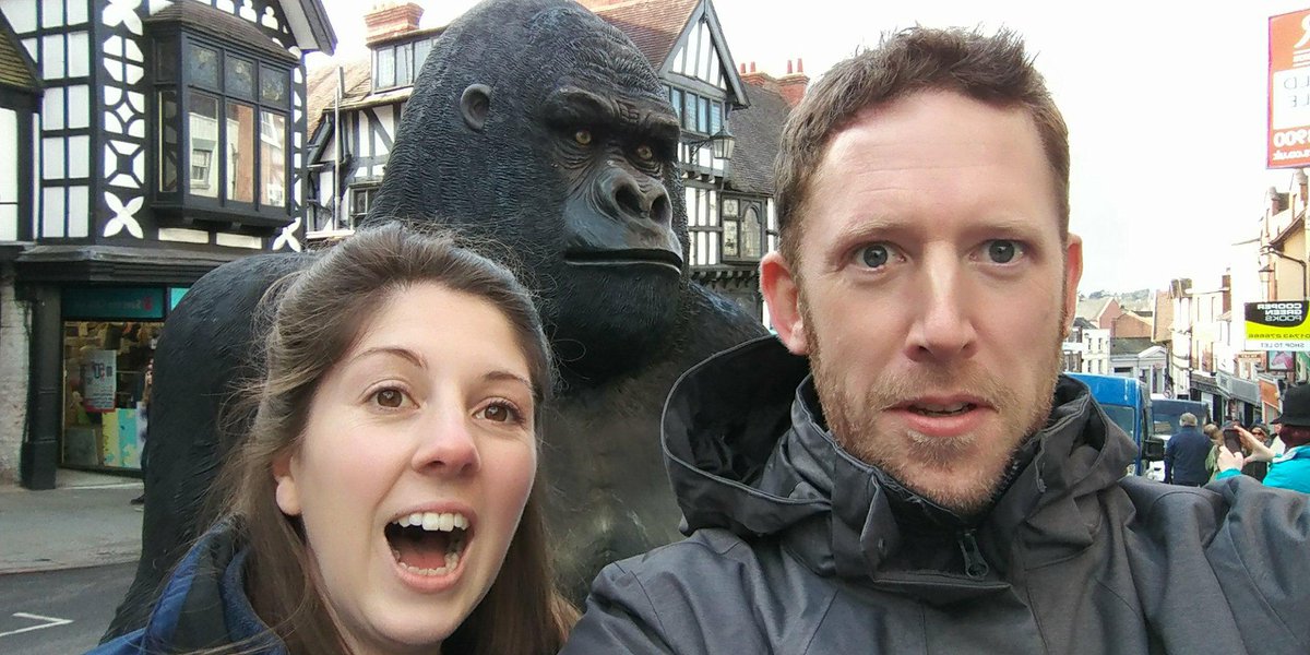 ShropsWildlife's tweet image. #SWTSelfie of the week! #WildCop is a great way of filling some of the space during the improvement work on Wyle Cop by @OriginalShrews #Shrewsbury