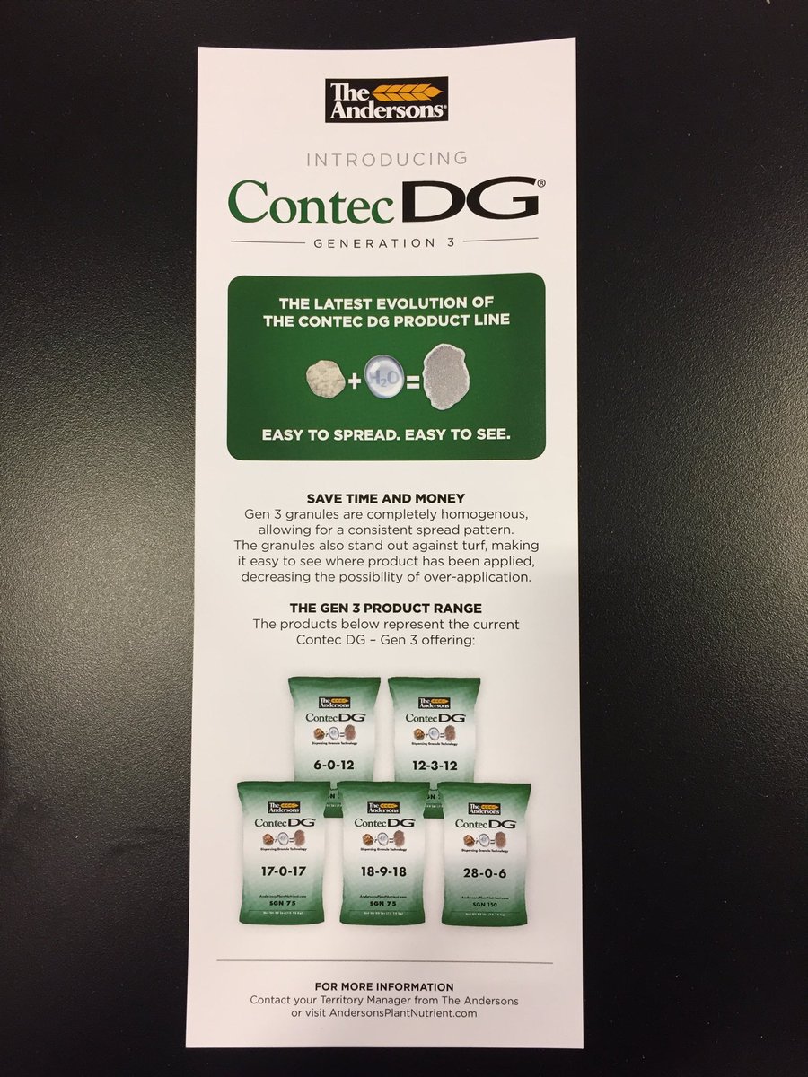 davenehila's tweet photo. New easier to see granules in 5 formulations of #ContecDG. This is welcomed news! #TheAndersons @GenesisTurf #GIS2018 https://t.co/QjkhPX2ZYY