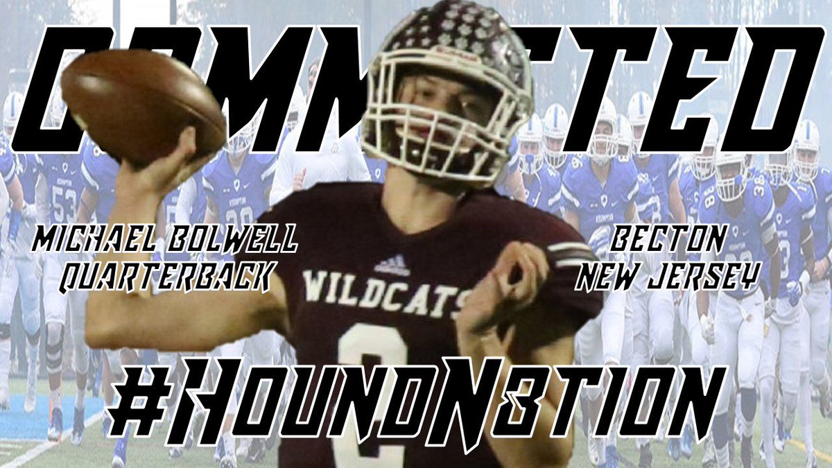 AssumptionFB's tweet photo. #HoundNation Please welcome our newest FAMILY member out of New Jersey, @MikeBolwell! Mike is a 6'3 Quarterback from Becton! WELCOME TO THE FAMILY! https://t.co/NGai4STsMg