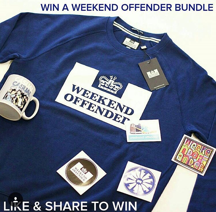GIVEAWAY // Retweet&amp;Follow to be in with a chance of winning this Weekend Offender bundle. Sweatshirt, Casuals Mug&amp;Stickers #ratracemargate