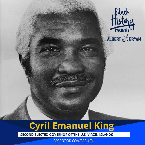 Cyril E King, a man who was charismatic, caring &amp; who believed in accountability in government. He was born on Apr 7, 1921. Appointed by President J. F. Kennedy to serve as the 2nd elected governor of the USVI from 1975 until his death on Jan 2, 1978.