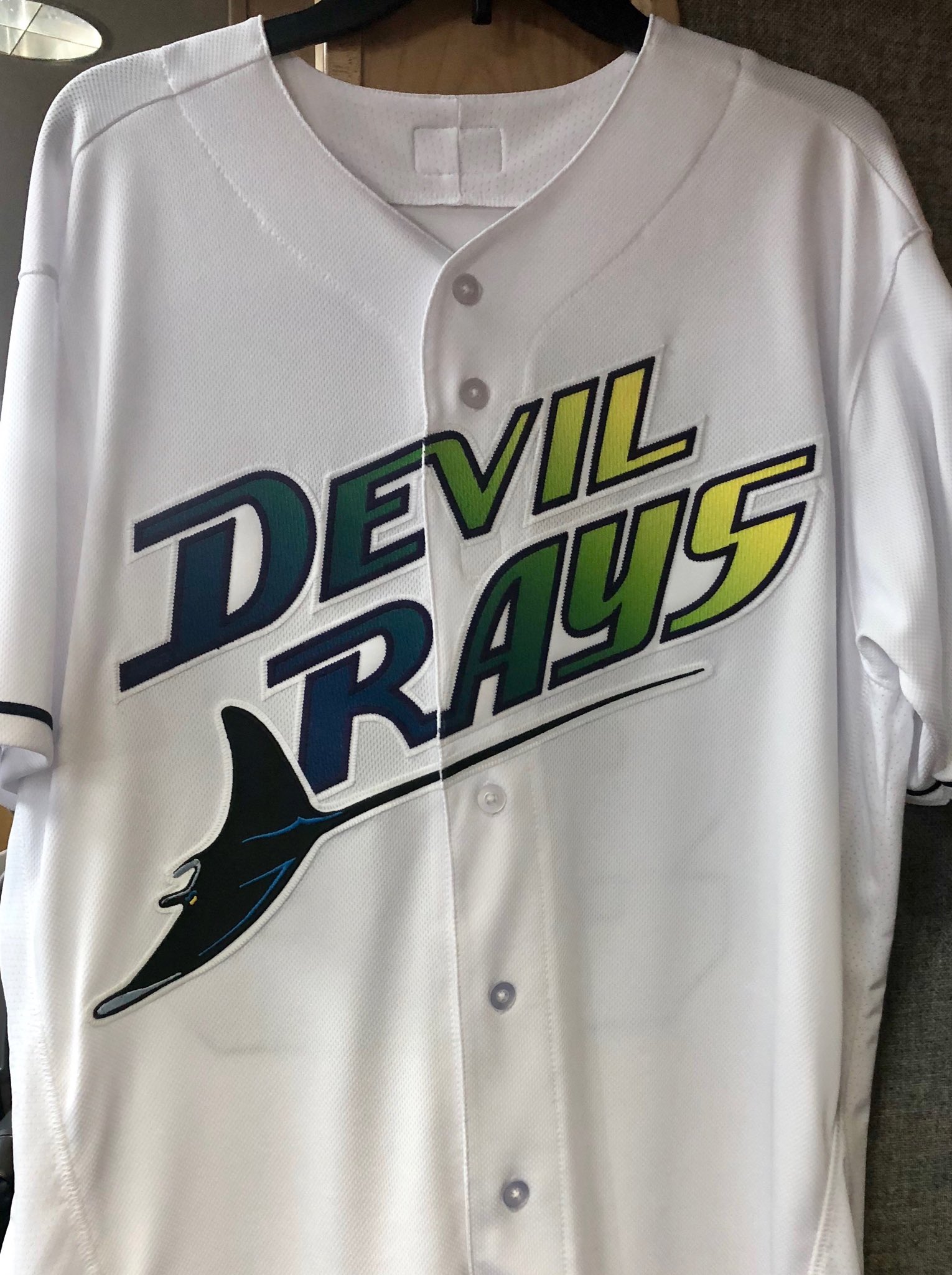 white devil rays jersey