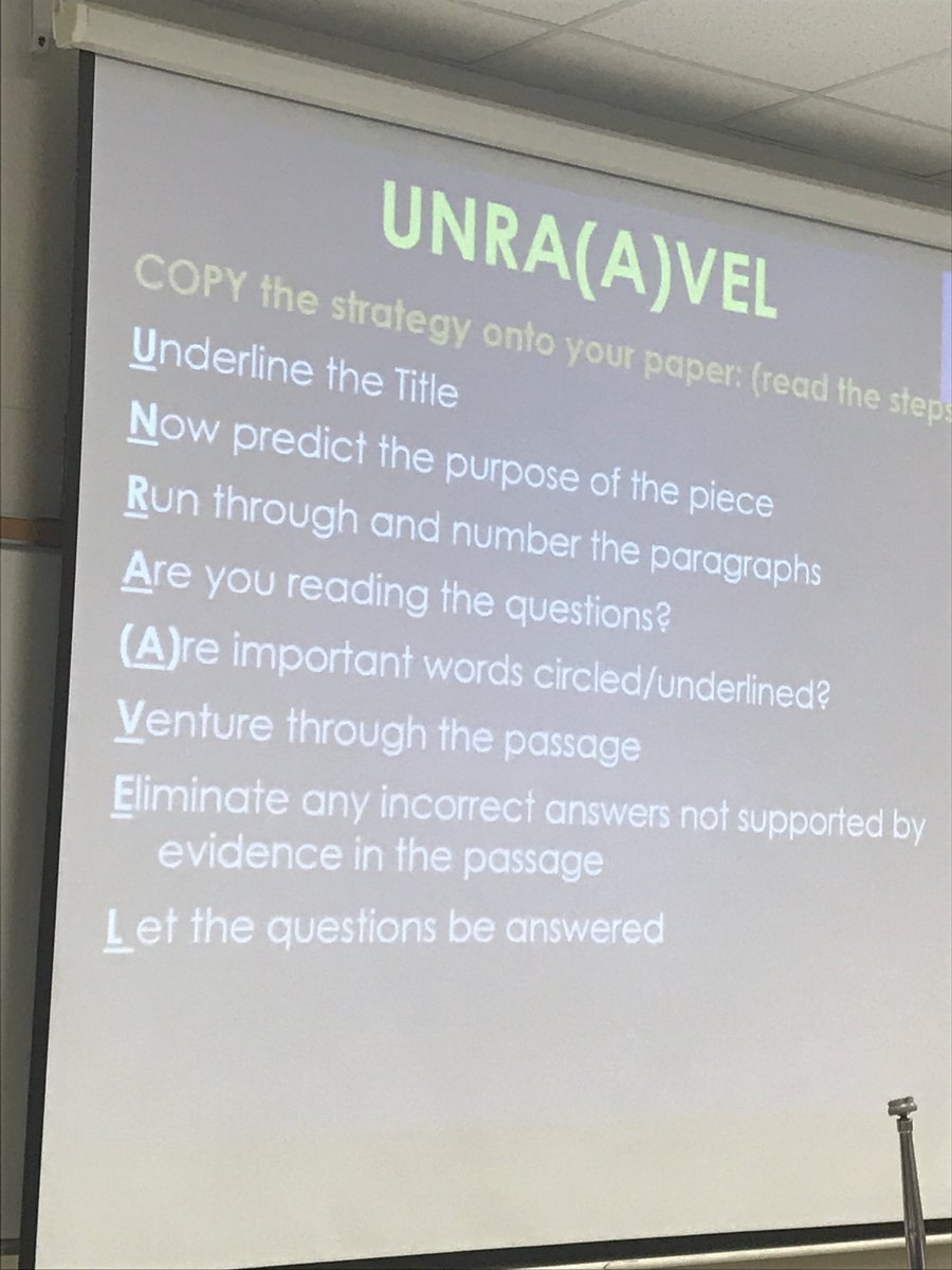 EdieBEmery's tweet photo. UNRAVEL a text for closer reading. #literacylesson @OMS_Chargers @rucoschools https://t.co/7G0J8A6gTd