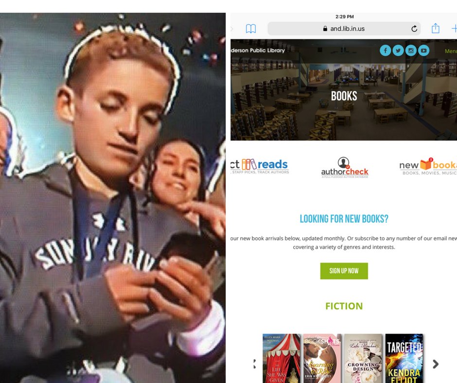 andersonlibrary's tweet image. And you thought he was googling who Justin Timberlake was. He&apos;s clearly checking out the new books APL has to offfer! Sign up to receive monthly notifications from SelectReads! #apl #newarrivals #indianalibraries #selectreads #justintimberlake #selfiekid #superbowl2018