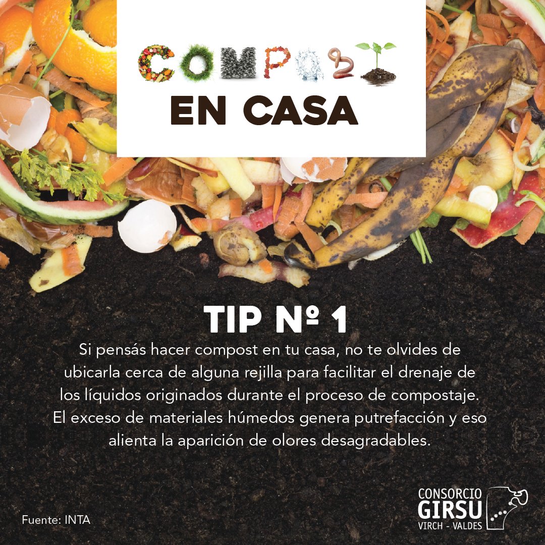 ConsorcioGirsu's tweet photo. 👇Te dejamos un tip para tener tu compost en casa 🌱
♻ Si estás interesado en recibir información de como hacer tu compost en casa escribinos por privado y te enviamos el instructivo. ♻
#CompostEnCasa #ConsorcioGirsu https://t.co/2AxQ4krfAo