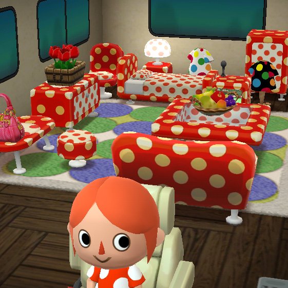 oinepokemori's tweet photo. 水玉な家具コンプ!!(多分)
あのふたりはこんな部屋に住んでいるのかなーと想像。 https://t.co/56vk0uqaSe