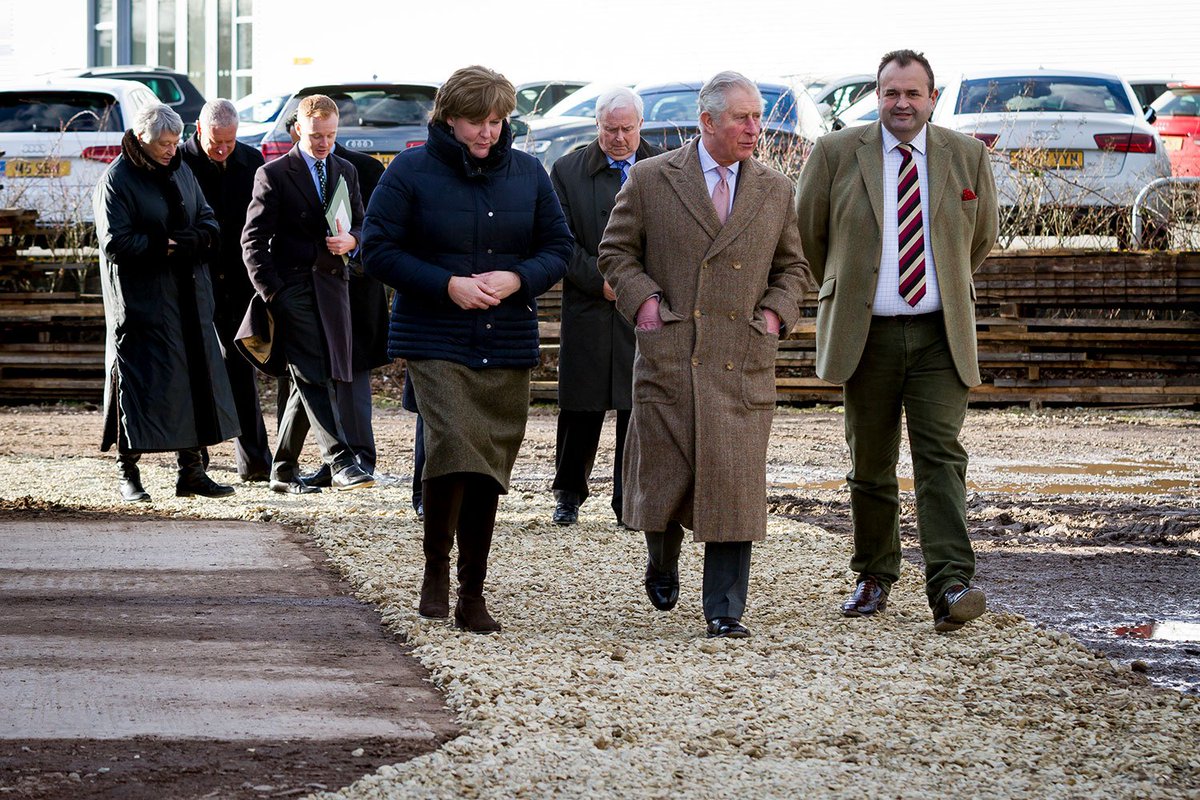 TimberprideLtd's tweet photo. During his visit last week HRH The Prince of Wales was given a tour of our onsite timber yard and saw mill #Tetbury #Oak https://t.co/uPhLOzpGYT