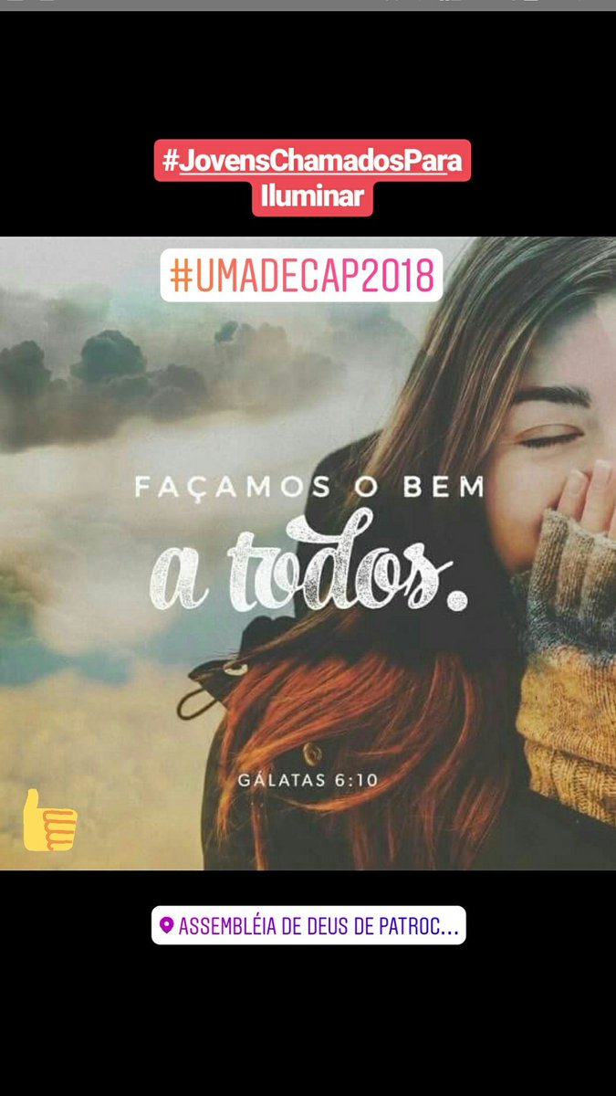 ADpatrocinio's tweet photo. #Umadecap
#Umadecap2018
#Compartilha e vem adorar a Deus com a gente.
#JovensChamadosParaIluminar
#IEADIP https://t.co/89xvzkCcWK