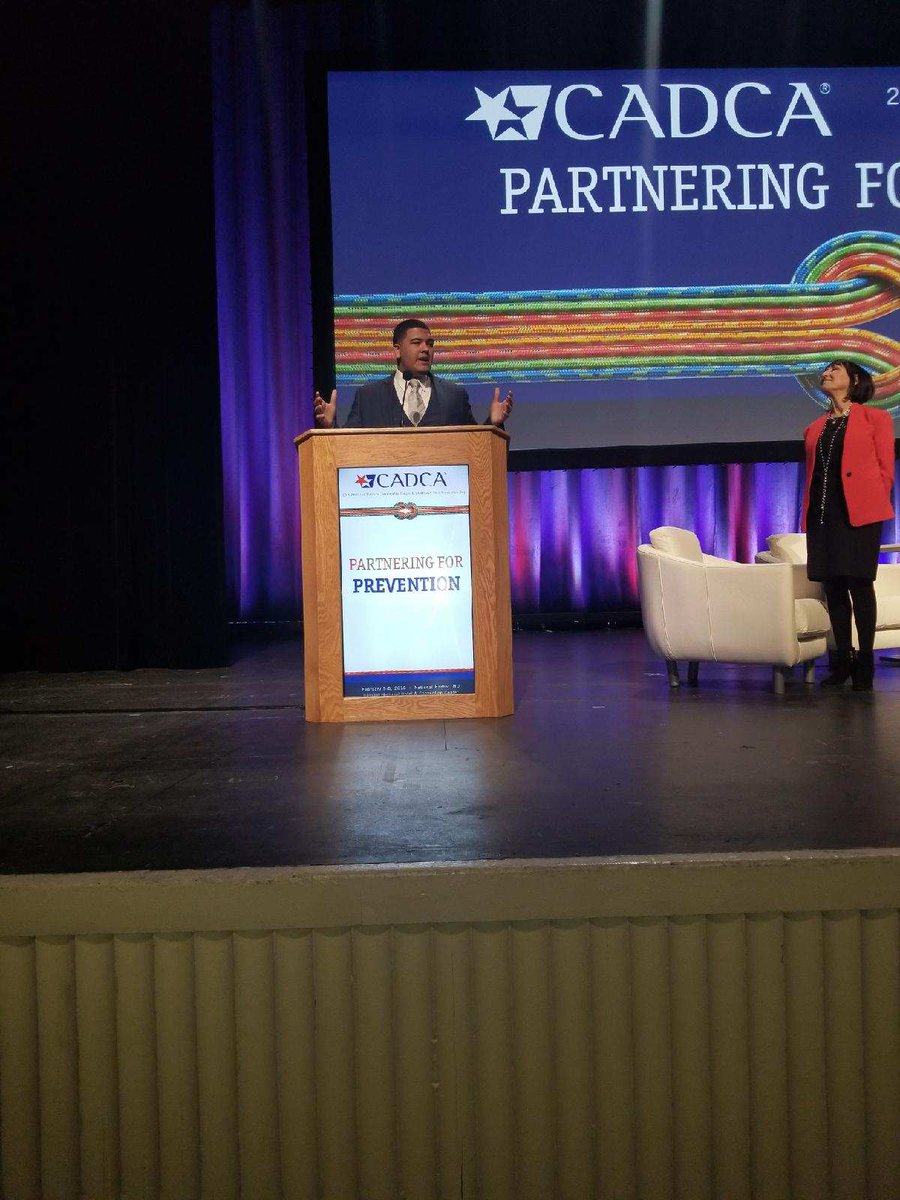 CADCA's tweet photo. “You have power in your voices.” Jonathan Veal speaks to attendees at the #CADCAForum Capitol Hill Day Plenary &amp; Legislative Update. https://t.co/j0KGaRiyIU
