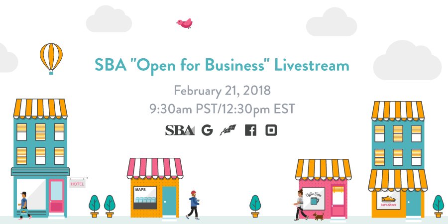 GoogleSmallBiz's tweet photo. The sign on the door may say “Open,” but is your #smallbiz open for business online? Learn how to create a positive experience for online shoppers during this livestream. #SBAOpen4Biz https://t.co/HMgm4UemYG https://t.co/m7wBMssn1a