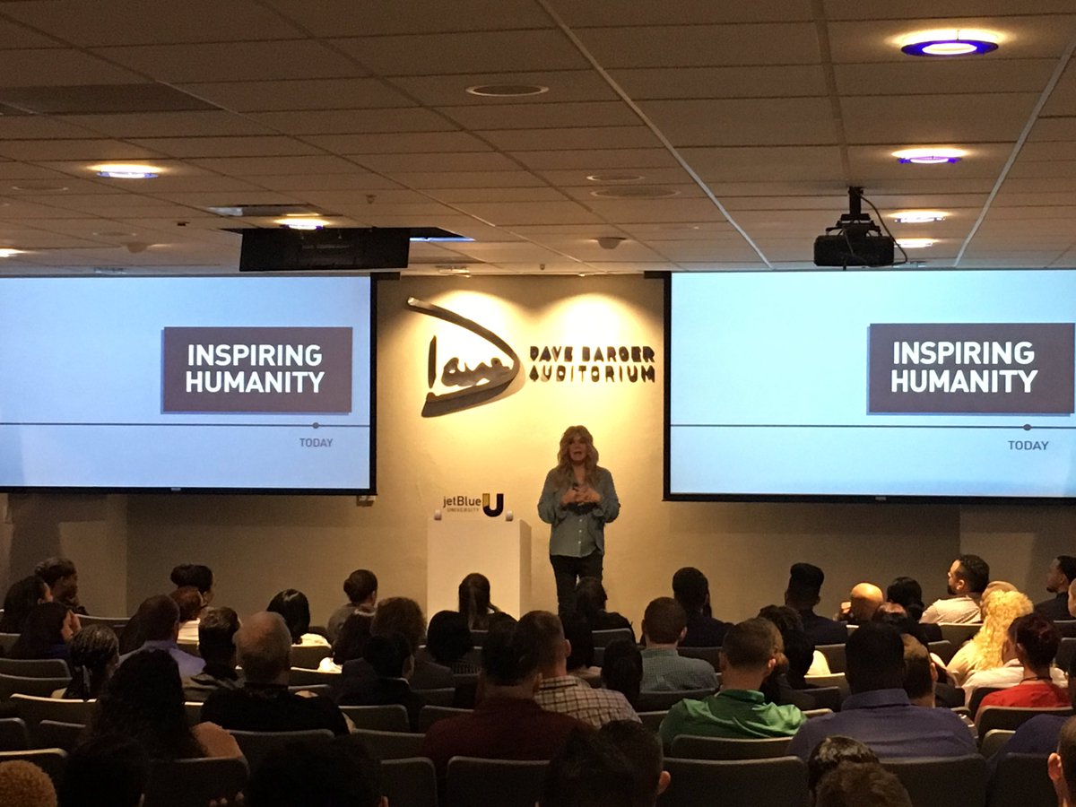 EvaCapous's tweet photo. "If you're not directly serving one of our Customers on the front line, then you are serving one of our Crewmembers. It's all about service and that's what Inspiring Humanity is all about!" @frankfliesblue @JetBlue @HelloJetBlue #inspiringhumanity https://t.co/rI5F8XWAid