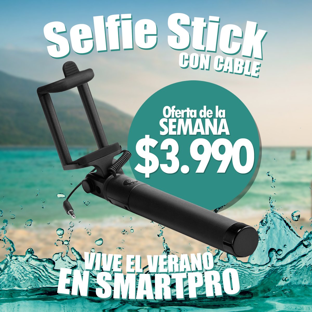 SmartproChile's tweet photo. Para estas vacaciones no puede faltar tu #SelfieStick
Ven por ella a #Smartpro 
Av. Providencia 1610. Metro Pedro de Valdivia. https://t.co/GZszZFAiGt