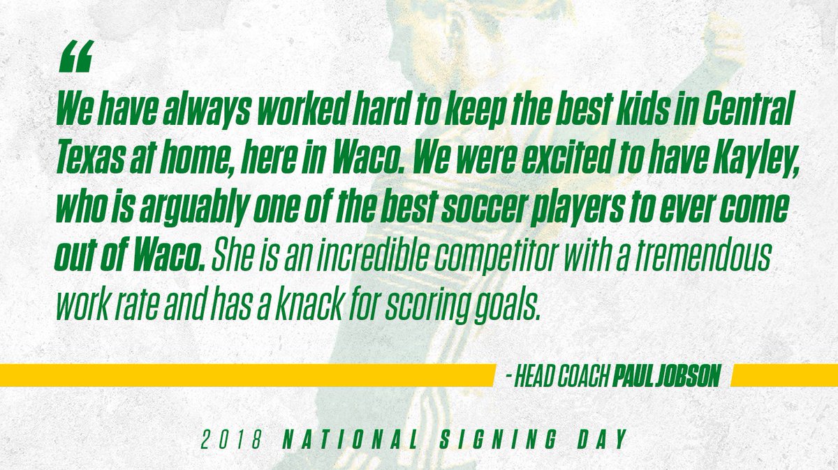 BaylorFutbol's tweet image. Keeping the Central Texas talent at 🏠

Waco native Kayley Ables rounds out the four-member 2018 #SignBU class, staying with her hometown squad at 🐻⚽️ 

Welcome to the #BaylorFamily, Kayley! #SicEm #FaithFamilyFutbol