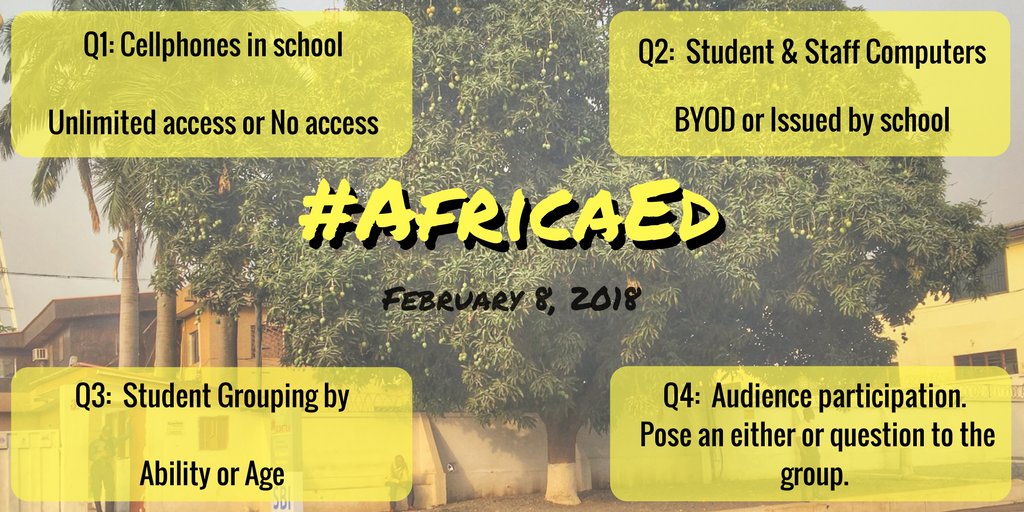 rharwood17's tweet photo. #AfricaEd Slow chat tomorrow will be a 'Would you rather edition' Here's a look at the Qs so you can start thinking about your 240 characters. #coetail #kicslearns #sisrocks #etchoaches #isedcoach #aisq8chat https://t.co/HVwoW50vUt