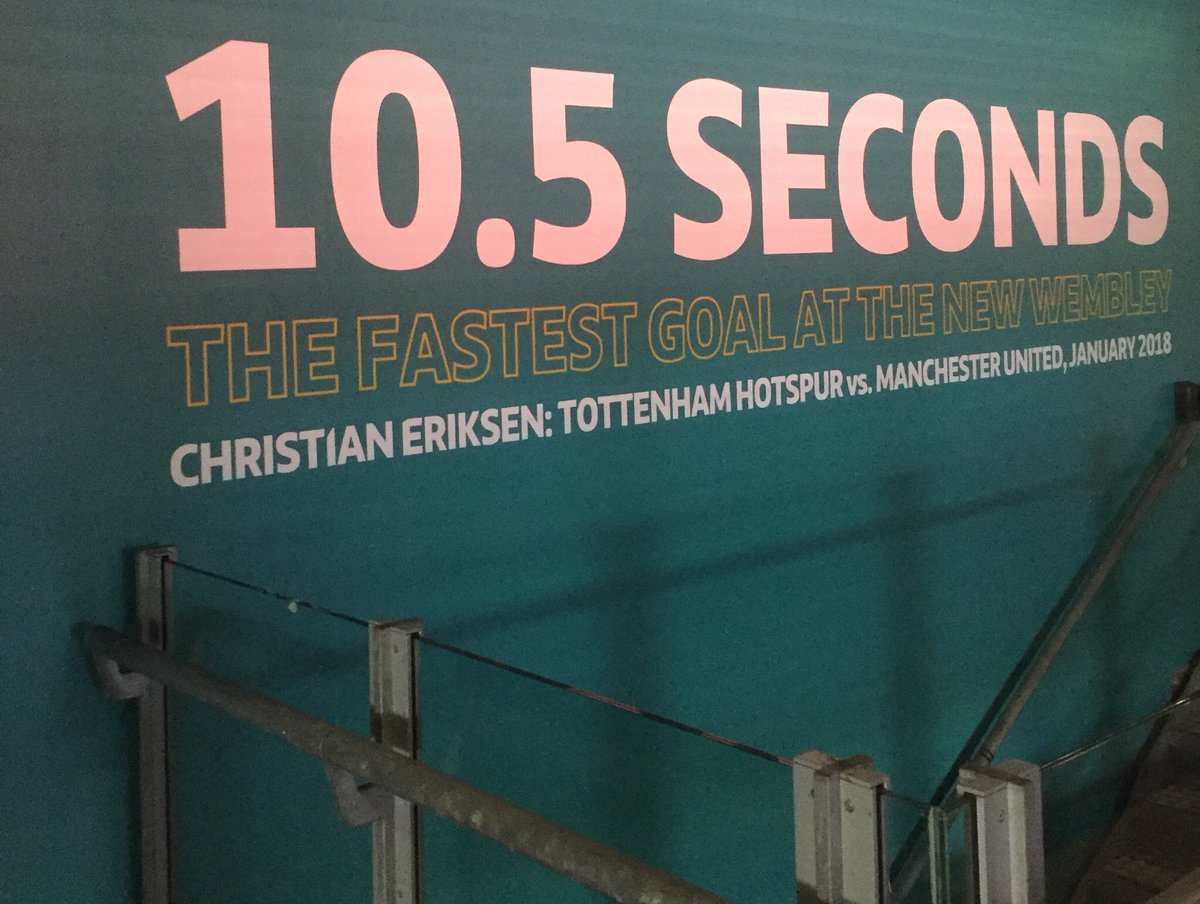 One for the record books 📚

The lighting quick strike from <a href="/ChrisEriksen8/">Christian Eriksen</a> for <a href="/SpursOfficial/">Tottenham Hotspur</a> has now been immortalised inside Wembley ⚡️