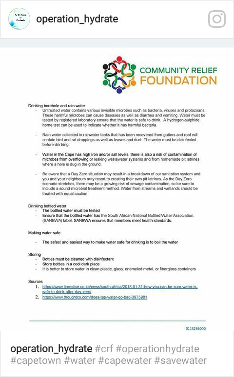 CRFSOUTHAFRICA's tweet photo. See this Instagram photo by @operation_hydrate
https://t.co/piUIl2GE2f https://t.co/mjftYiEQ7S