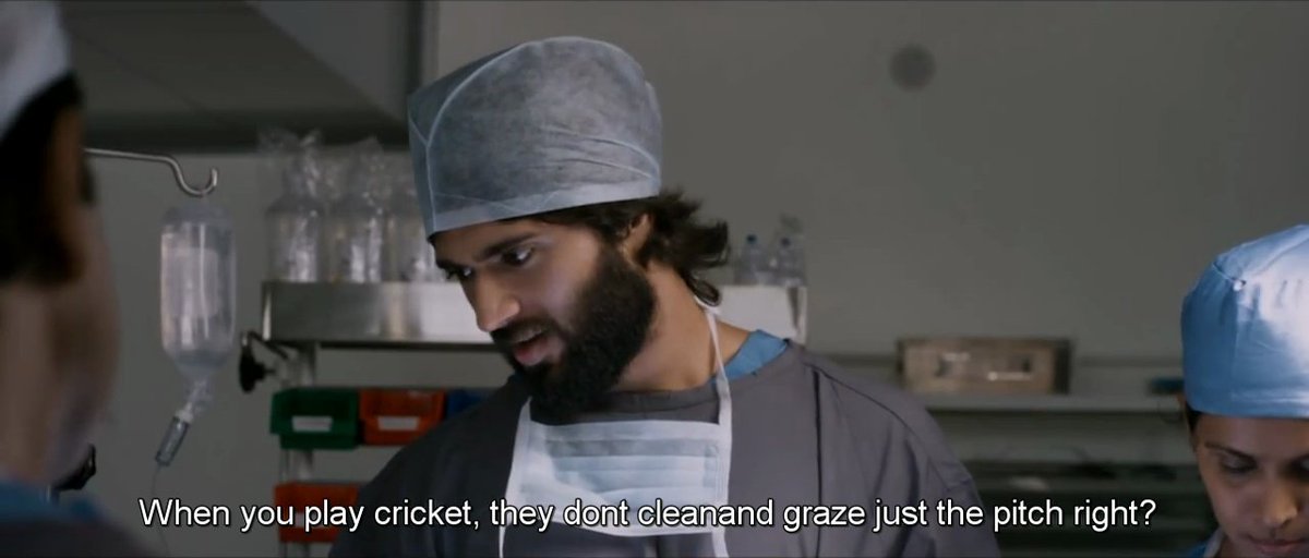 Another tremendous quality of Dr Arjun Reddy is to give exemplary analogy to put forward his point, this scenario is downright hilarious but equally smart as well.