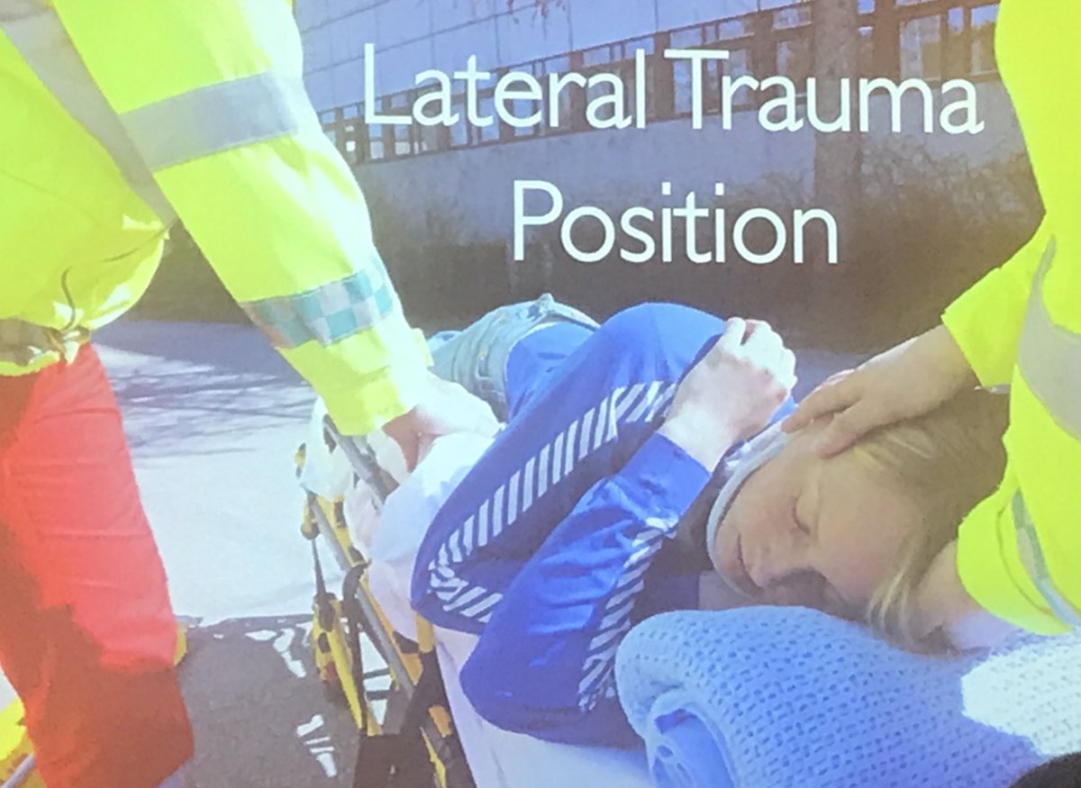 Norwegian EMS routinely using LTP for transporting unintubated trauma patients. Cochrane review: supine may increase aspiration risk #TBS18