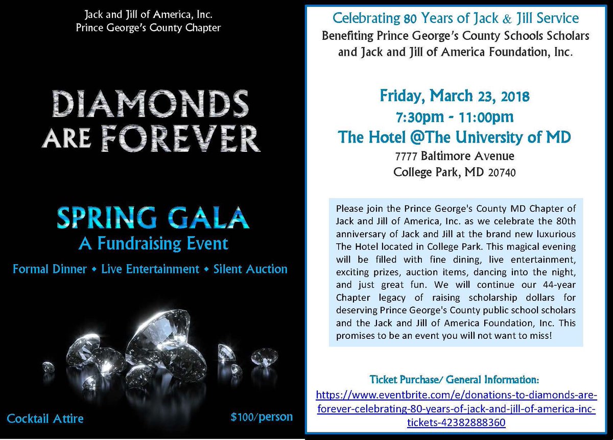 We hope you will join us in supporting <a href="/pgcps/">PGCPS</a> . Click to get ur tix NOW bit.ly/JackandJillDia… @SGRhoUpdates <a href="/GammaPiQues/">GammaPi OmegaPsiPhi</a> <a href="/pgcacdst/">PGCAC DST</a> @ThetaNu1908 <a href="/pul1906/">Alpha Phi Alpha #652</a> @ZTSRose <a href="/kapsi1911/">Kappa Alpha Psi® Fraternity, Inc.</a> <a href="/TNTNupes/">Theta Theta | Ain't Nothin' Greater</a> <a href="/akasorority1908/">Alpha Kappa Alpha</a> #JNJPGC1974 #GiveBack #JJService #SpringGala