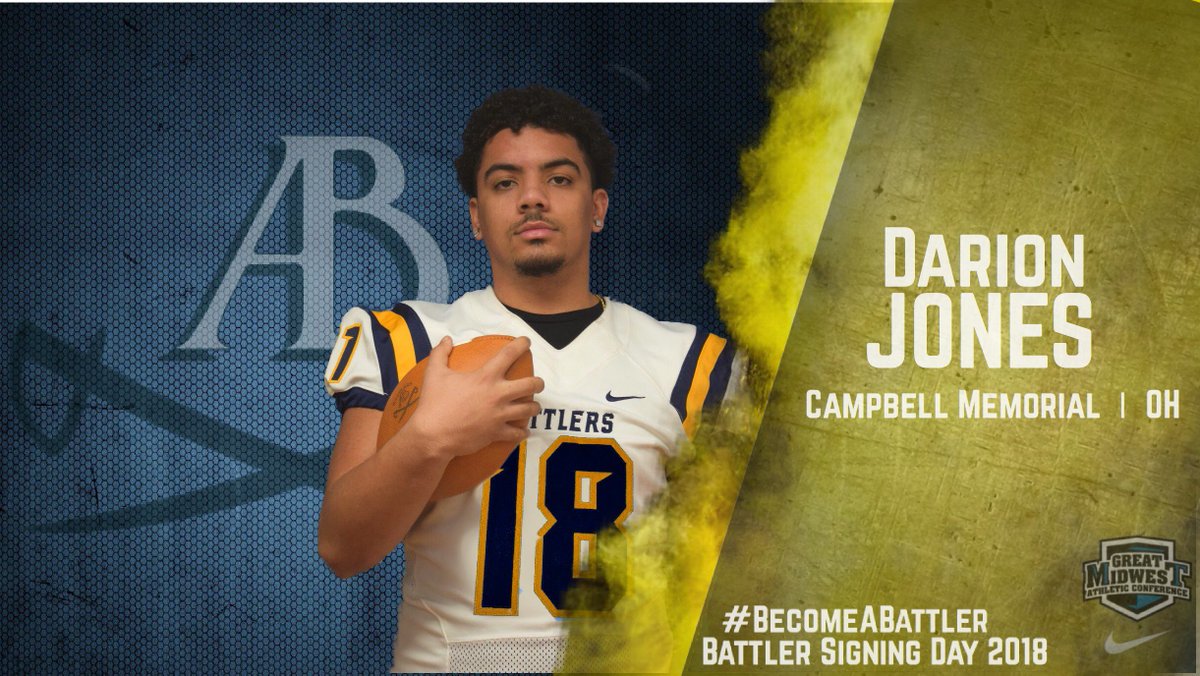 Congrats to Darion Jones, DE, Campbell Memorial, OH! Welcome to the Battler Family!
