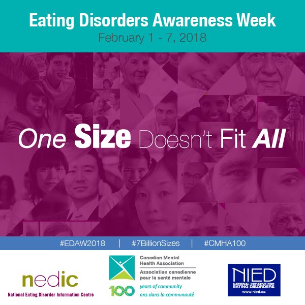 AllyTro's tweet photo. It’s Eating Disorders Awareness Week. For help and resources contact your local CMHA chapter or call their helpline 1-866-531-2600 #eatingdisorderrecovery #edaw2018 #7billionsizes #cmha100 #eatingdisorder #mentalhealth @CMHAOttawa @CMHAYork @CMHAToronto https://t.co/wtFMPhKkEB