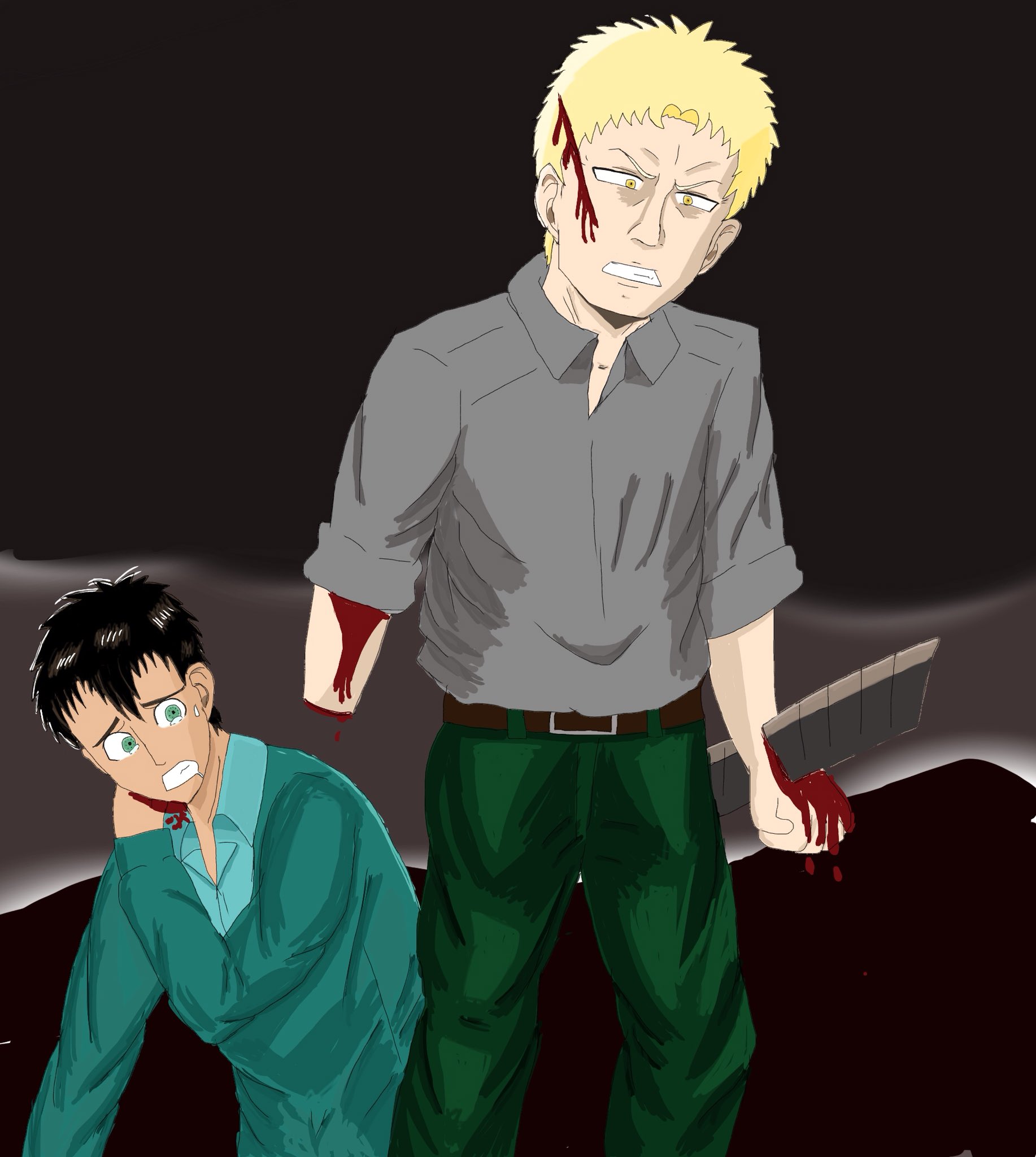 Uzivatel りんた Na Twitteru なぁ これ左のやつ1年前くらいに描いたやつ 同じシーン昨日から描いてて途中経過が 右やねんけど 成長したと思った 進撃の巨人 やるんだな今ここで 勝負は今ここで決める ライナー ベルトルト T Co Mvxwlrjqlx