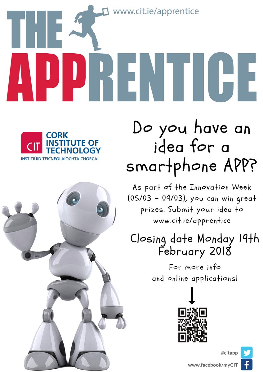 HincksCentre's tweet photo. Don't miss the opportunity. Apply now! #citapp #innovationweek #theapprentice https://t.co/eUz2O1yOgc