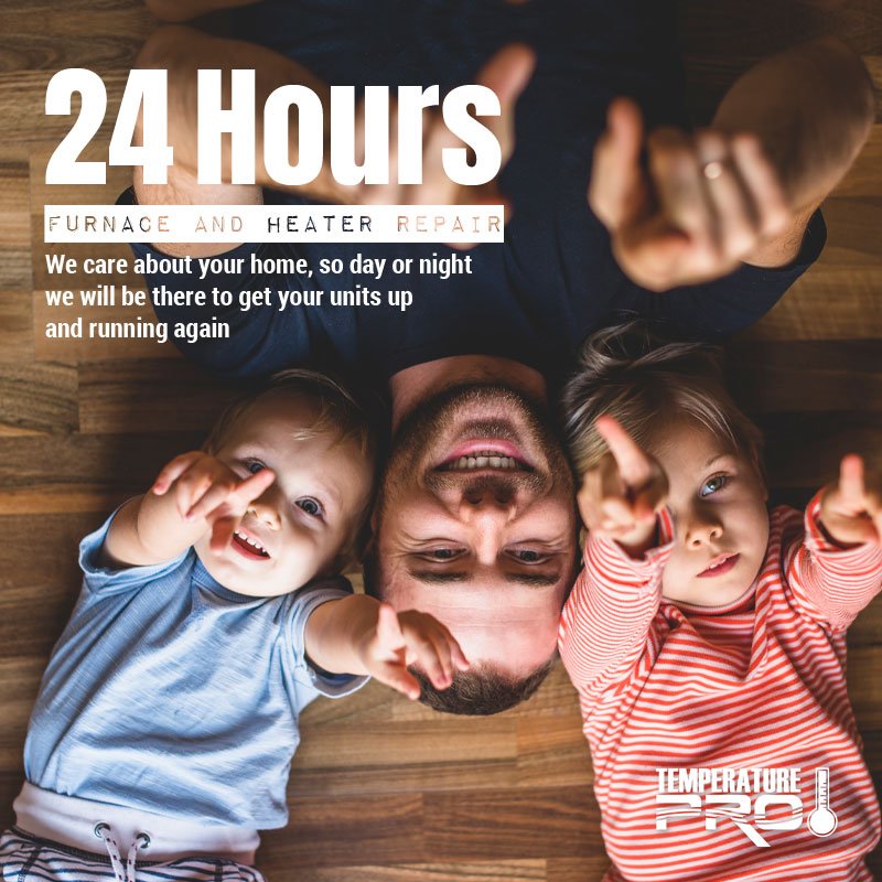 TemperaturePro's tweet photo. At Temperature Pro we offer 24 hour furnace and heater repair.  We care about your home, day or night we will be there to get your units up and running again. https://t.co/T74H4R394V