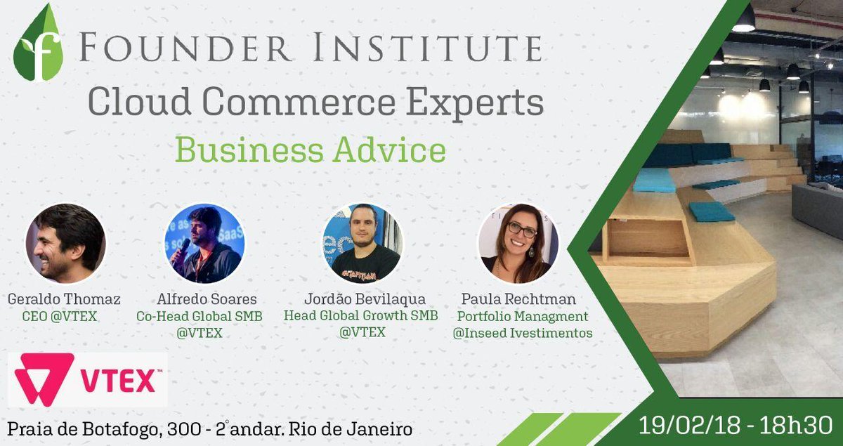 InseedInv's tweet photo. Participe do Business Advice do @BrFounder e da @vtexonline que acontece no dia 19/02, às 18h30, no Rio de Janeiro. Inscrições: https://t.co/5tdF1VWimA https://t.co/sJWGcqrA0T