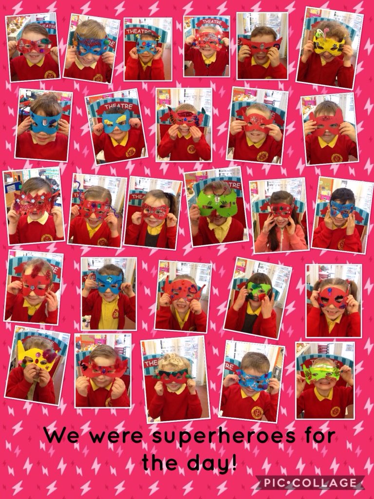 stdavidsrc2017's tweet photo. Dosbarth un have become superheroes! #whatisyoursuperpower? #whatmakesmeme? #superheromasks ⚡️ https://t.co/ErSD7guF0t