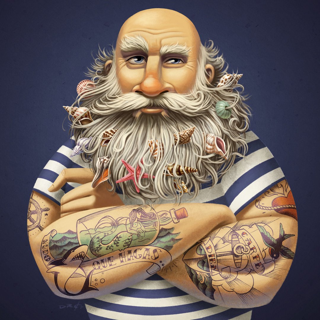 davidderamon's tweet photo. Happy and honored to be selected by the jury at @communicationarts.
This bearded sea-wolf done for "Los Locos de la Bahía" wine labels will be on the 2018 Communication Arts Illustration Annual. Thanks to the judges!!
#illustration #communicationarts #commarts #davidderamon https://t.co/tmrzjYbLy8