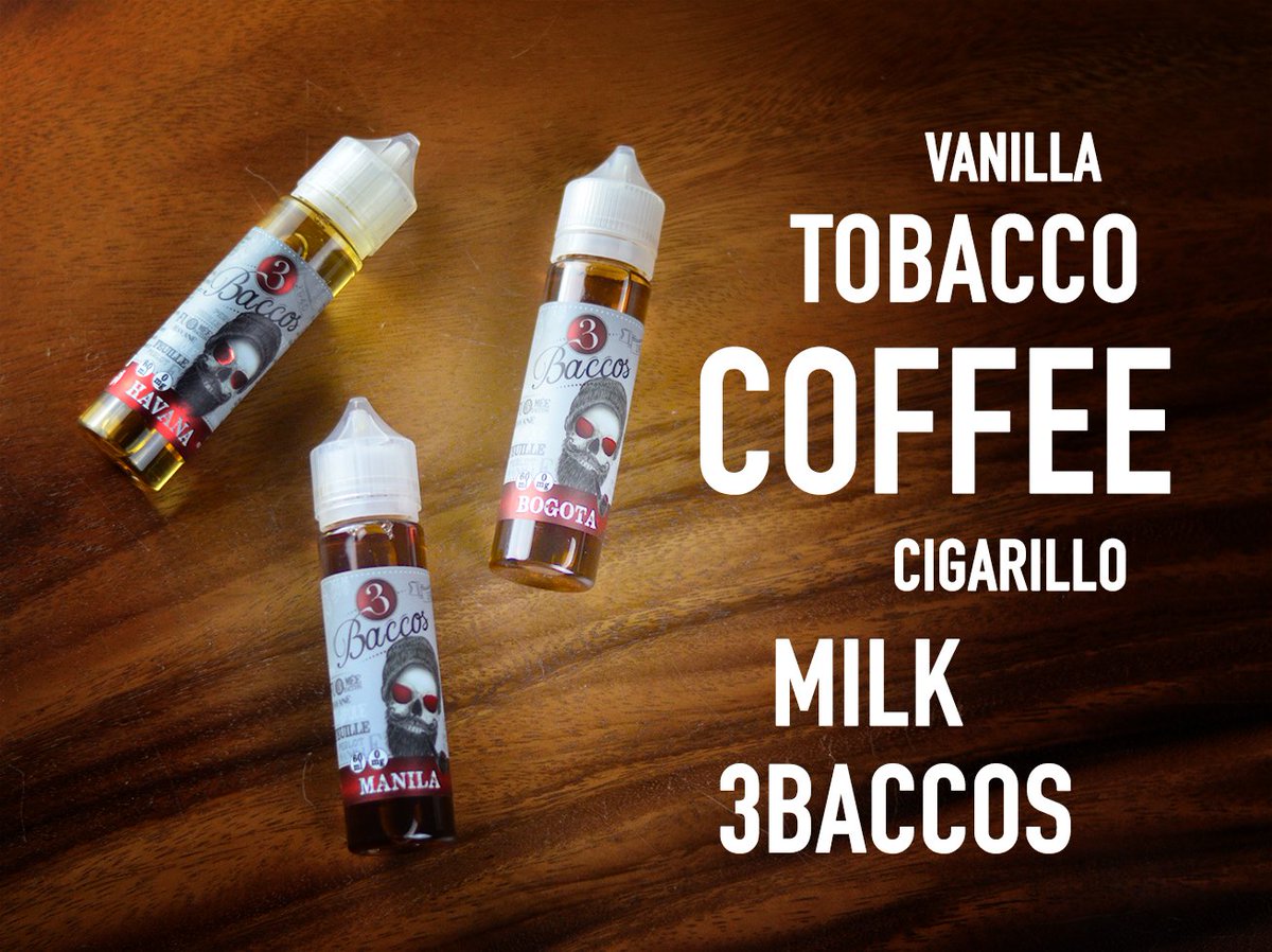 PgvgLabs's tweet photo. 3 incredible and instantly recognizable tobacco inspired flavors...that's what 3Baccos brings to the table #3baccos #bogota #havana #manila #tobacco #vanilla #cigarillo #epictaste #ατμί-ζω.gr #atmi-zo.gr https://t.co/MDScz08s74