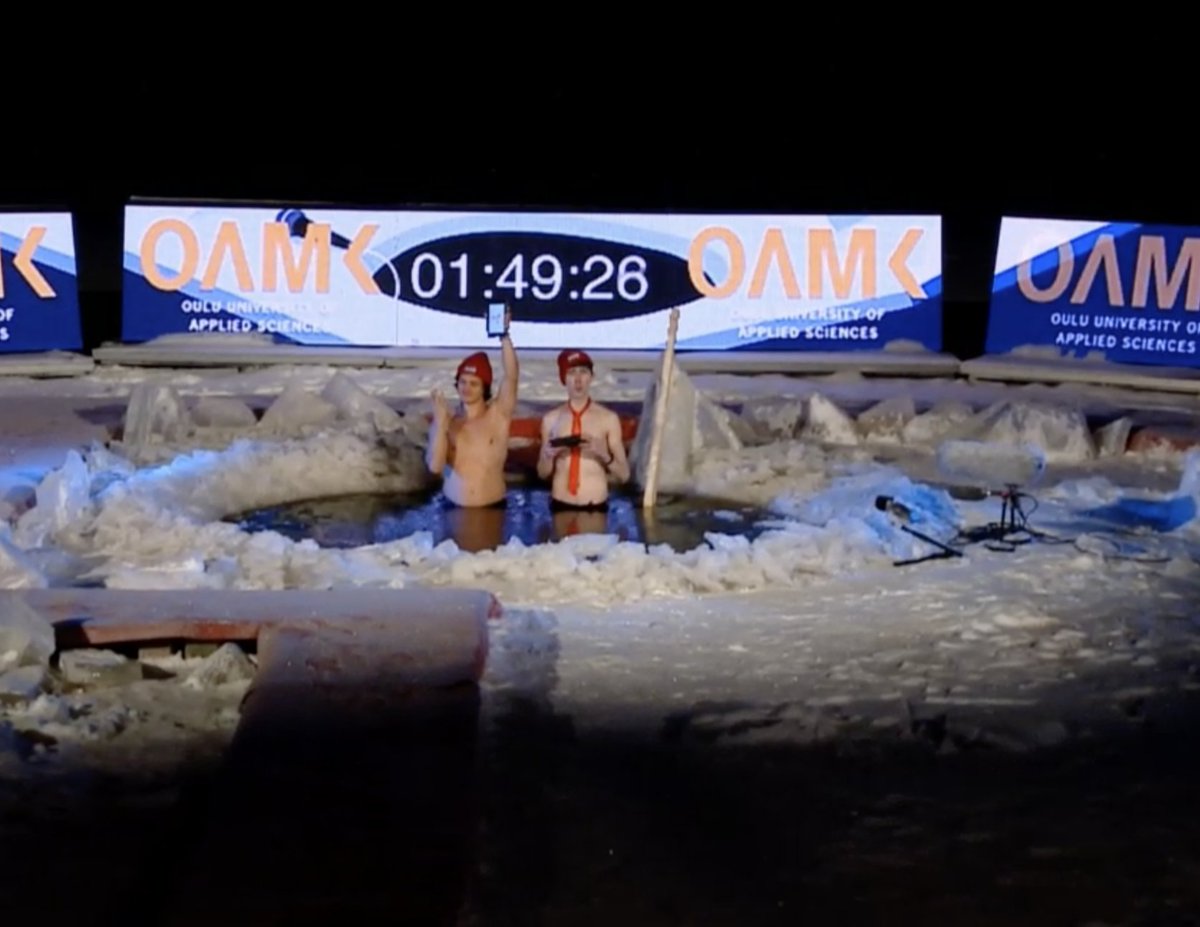 Finpec_OSAO's tweet photo. It's that time of the year again. Pitching in -13 celcius #PolarBearPitching #entrepreneurship #finvet #europenpeninternational #osao https://t.co/HppggnXtFd