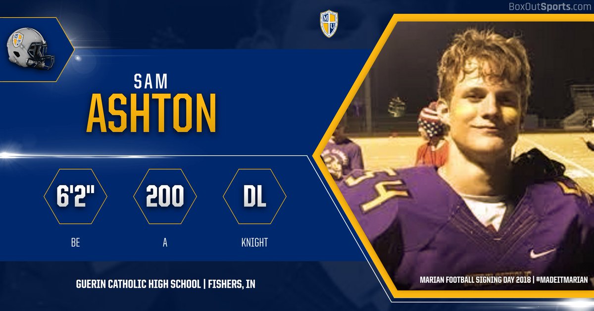 MarianUFootball's tweet photo. Please welcome Sam Ashton to the Knight family! https://t.co/vDImJBU9SK