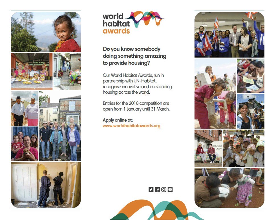 WorldHabitat's tweet image. Just one month until the #WorldHabitatAwards submission deadline! Apply now bit.ly/1p3BTRi