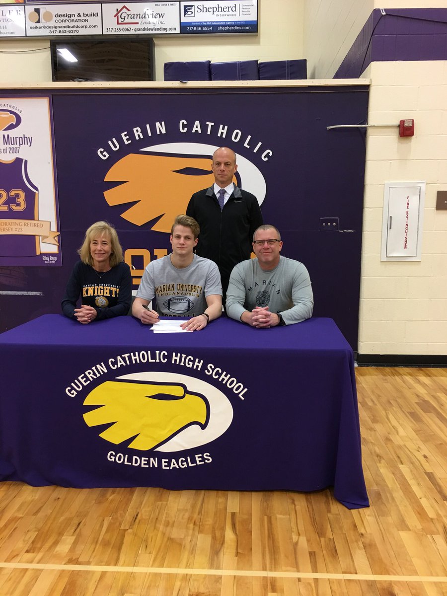 GCHS_Athletics's tweet photo. Congratulations to Sam Ashton on his commitment to continue his education and football career at Marian University! https://t.co/KKYoYqJTG9