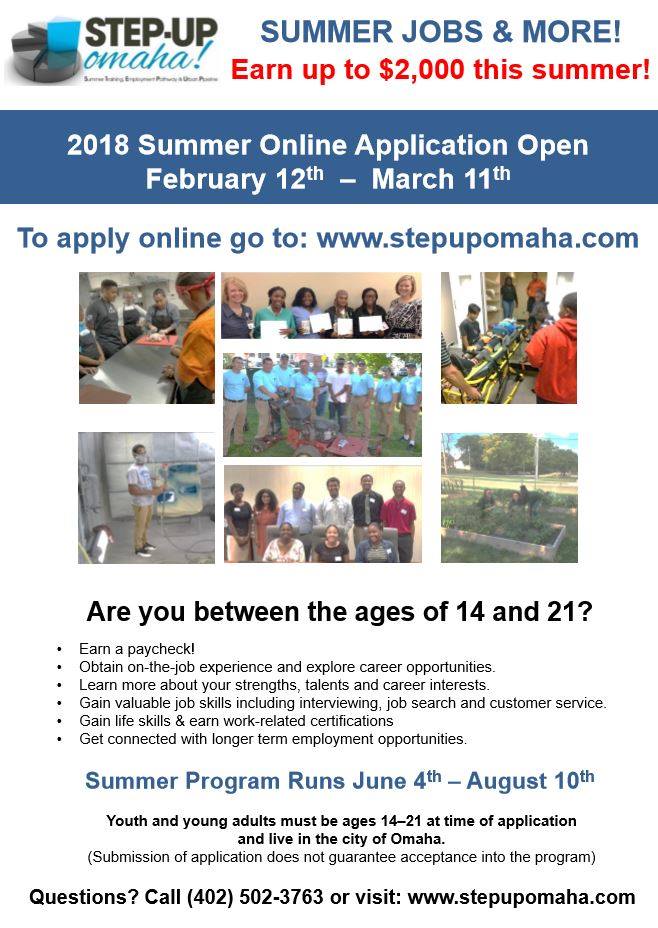 The Hope Center for Kids (@hopecenterne) on Twitter photo Know a local youth who could benefit from on-the-job experience (plus a paycheck) this summer? Share this opportunity with them! Apply 2/12-3/11. #Omaha <a href="/StepUpOmaha/">StepUpOmaha</a> Know a local youth who could benefit from on-the-job experience (plus a paycheck) this summer? Share this opportunity with them! Apply 2/12-3/11. #Omaha <a href="/StepUpOmaha/">StepUpOmaha</a>