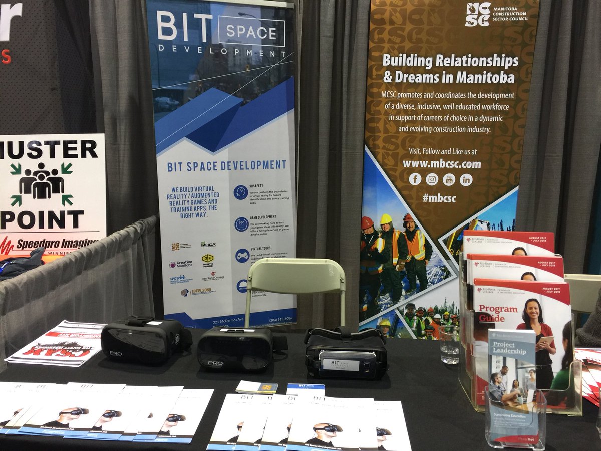 BitSpaceDevelop's tweet photo. Another busy day at the #CSAMTHESafetyConference by @CSAM_Manitoba where #Technology  #Education and #Training collide for #Construction #safety with #ManitobaConstructionSectorCouncil https://t.co/tEwBkFtGEs