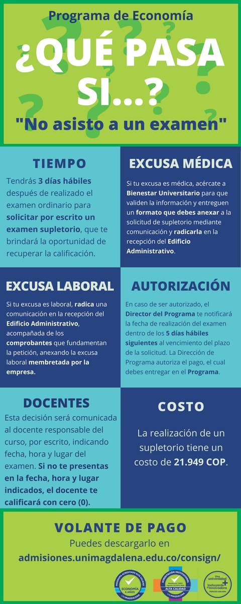 EconomiaUnimag's tweet photo. Compartimos contigo algunos Tips sobre las dudas más comunes respecto a la cancelación de asignaturas, homologación, habilitación, supletorios, entre otros. https://t.co/ggypLLwtkK