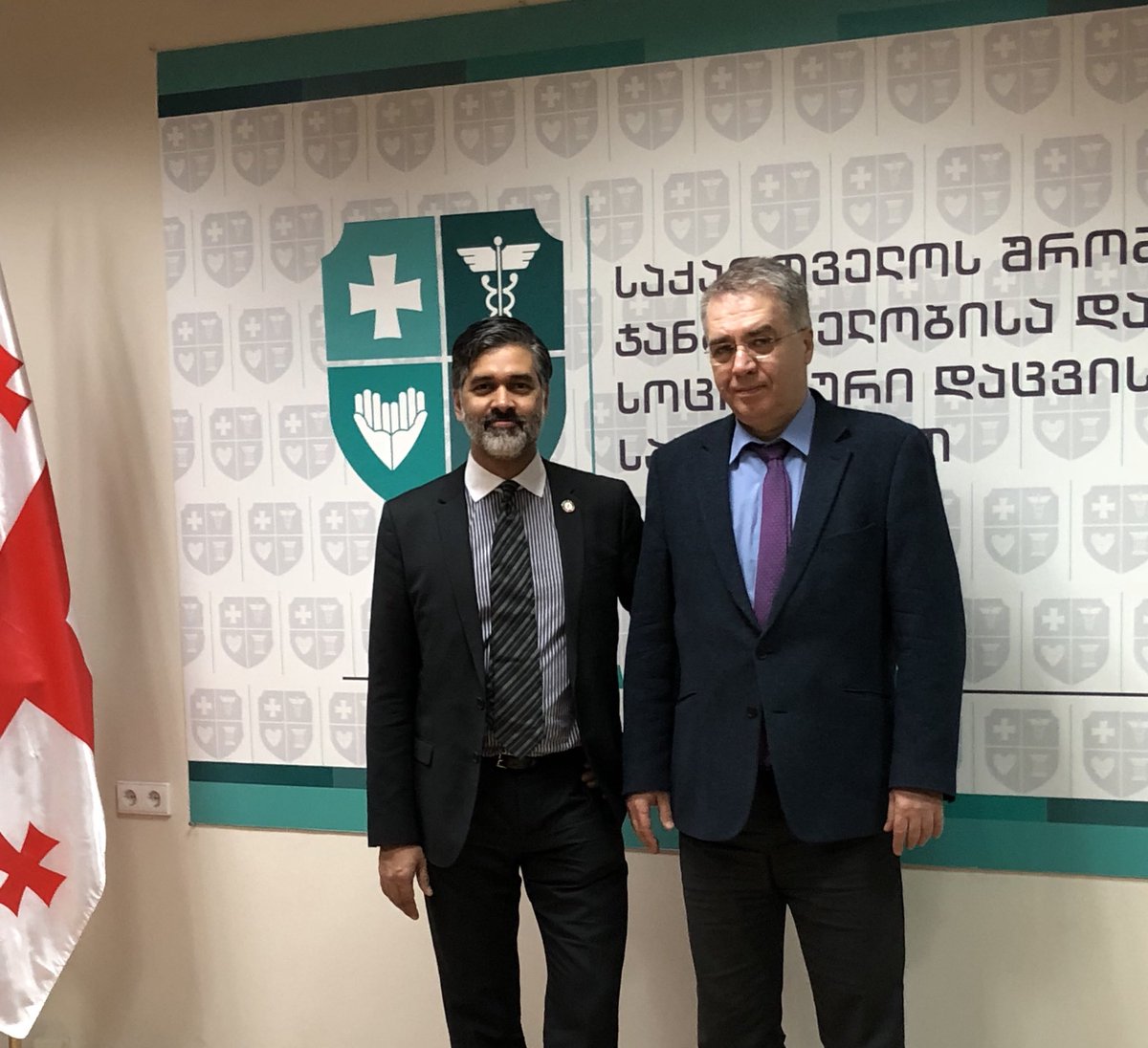 SaldanhaVP's tweet photo. Thanks to #Georgia’s #MinisterOfHealth #DavidSergeenko @MOHgovge for supporting call to take #AIDS out of isolation. Impressive results of national #HCV elimination programme, w 1.5M screened &amp; over 45,000 cured! https://t.co/fWxnflhfqp