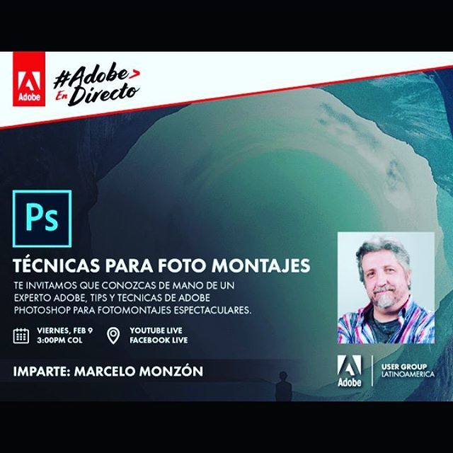 WbolanosCo's tweet photo. No sé lo pierdan. En Youtube como Adobe User Group Latinoamérica #webinar #adobeendirecto #photoshop https://t.co/6dXmM4SeFF https://t.co/fav4RuA7Za