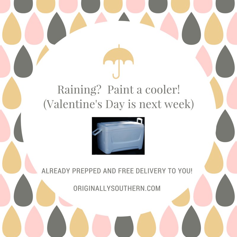 originallysouth's tweet photo. Rainy Day?  Paint a Cooler (they're waterproof) - and make great gifts.  Valentine's Day is next week. #coolersarentjustforformal #weprepyoupaint #preppedcooler #fraternity #sorority #biglittle #valentinesday https://t.co/JAHQ9aAZ99 https://t.co/uMV4aDY89Z