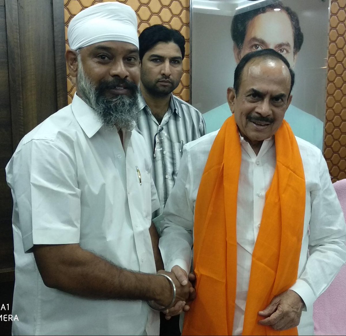 State Minority Commission member Sardar Surendar singh called on me to know about my health condition &amp; was overwhelmed to know that special prayers were offered at Gurudwara saheeb,Ameerpet for my good health &amp; Long Life.Thank you all for your love and well wishes.