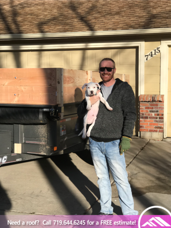 RoofingIt's tweet photo. On-site with Rubble today. He's ready to get to work, but we got a little distracted by the deer in the back yard. Installing @OwensCorning Storm Class 4 shingles. Thankful to be working! :)
#RubbleNail #COroofing #RoofingCompany #RoofingContractor #DenverRoofing #OwensCorning https://t.co/81xDqTl60J