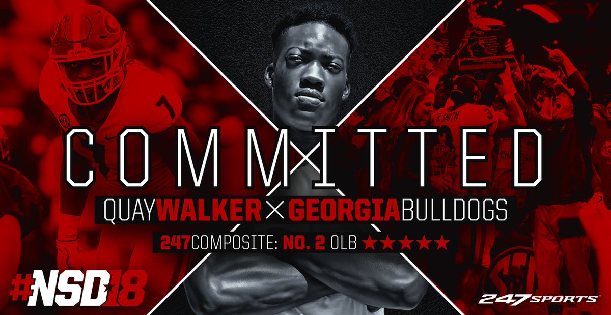 Georgia is on FIRE! The Bulldogs have flipped 5-star LB Quay Walker from Alabama 247sports.com/Bolt/National-…